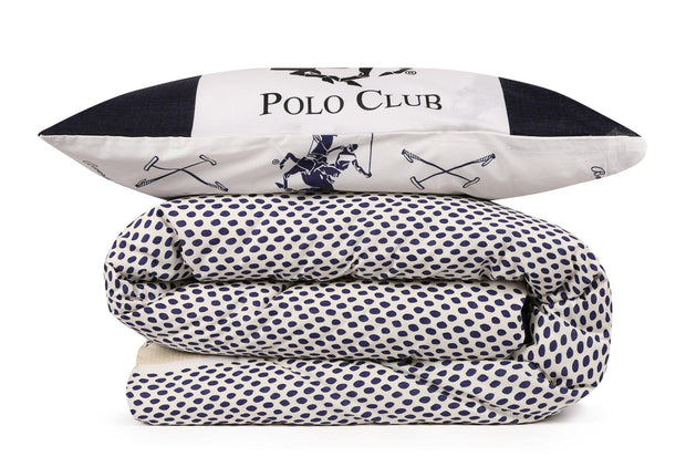 Asir Biancheria Da Letto Ranforce di cotone Beverly Hills Polo Club BHPC 027 Blu, 200 x 220 cm