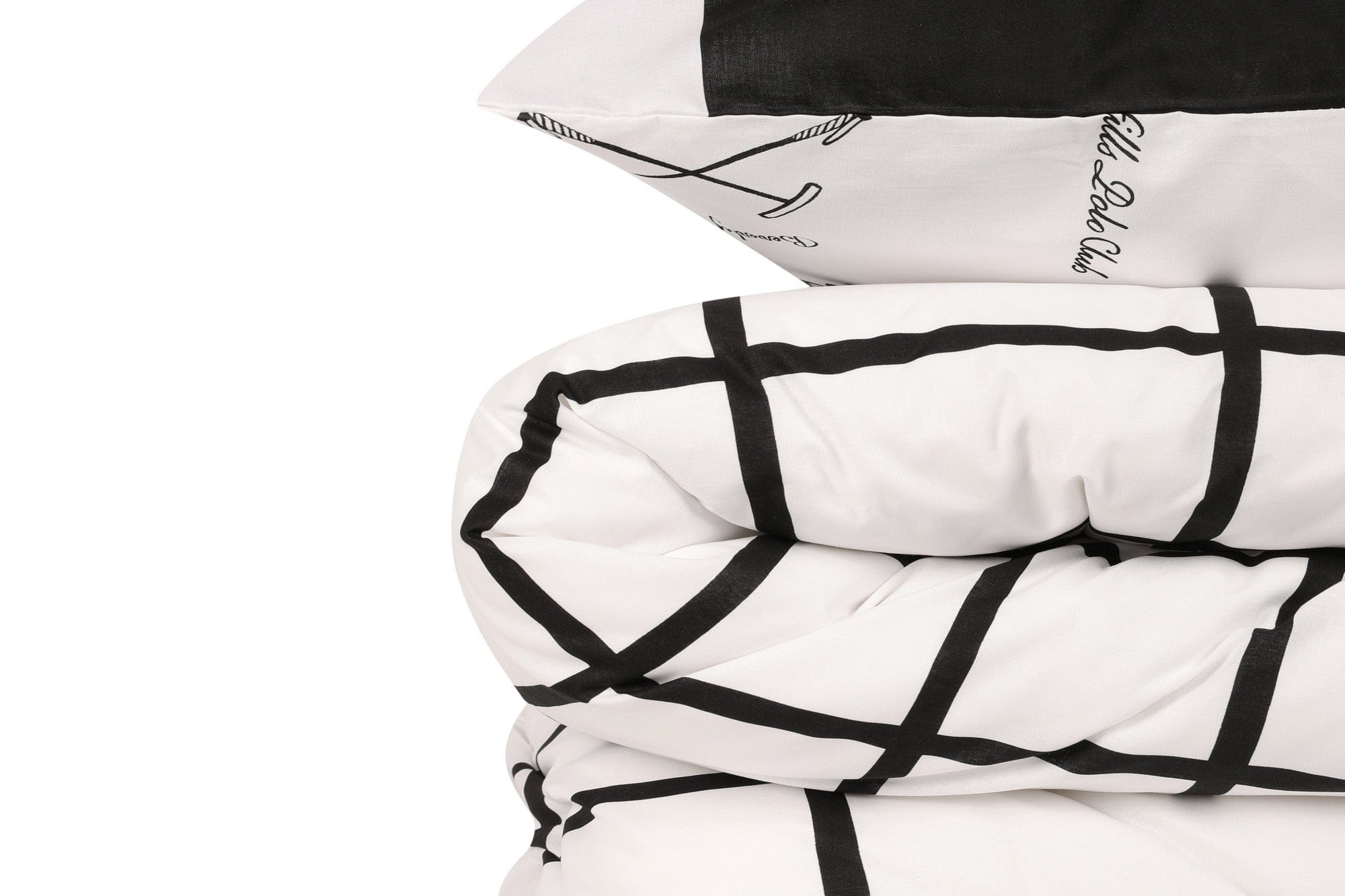 Asir Biancheria Da Letto Ranforce di cotone Beverly Hills Polo Club BHPC 028 Bianco e Nero, 200 x 220 cm