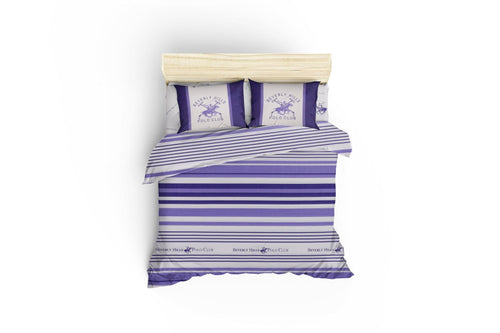 Asir Biancheria Da Letto Ranforce di cotone Beverly Hills Polo Club BHPC 029 Lilla, 200 x 220 cm