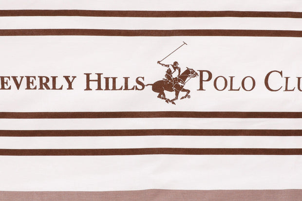 Asir Biancheria Da Letto Ranforce di cotone Beverly Hills Polo Club BHPC 029 Marrone, 200 x 220 cm