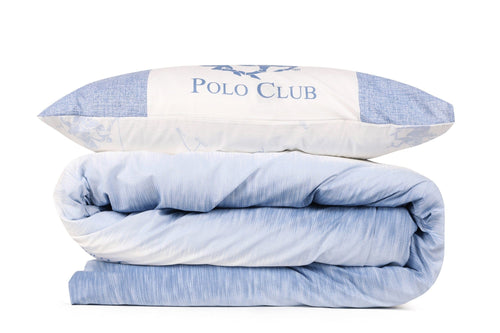 Asir Biancheria Da Letto Ranforce di cotone Beverly Hills Polo Club BHPC 030 Blu, 160 x 220 cm