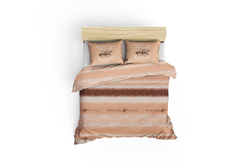 Asir Biancheria Da Letto Ranforce di cotone Beverly Hills Polo Club BHPC 031 Arancia, 200 x 220 cm