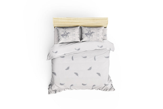 Asir Biancheria Da Letto Ranforce di cotone Beverly Hills Polo Club BHPC 034 Bianco, 200 x 220 cm