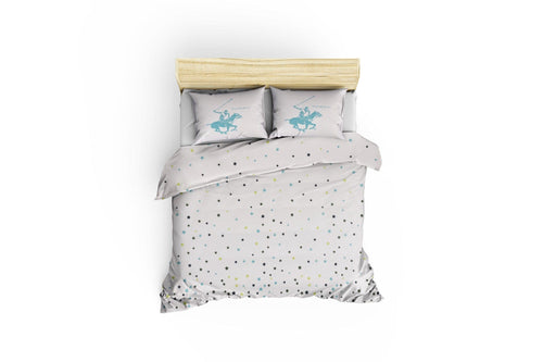 Asir Biancheria Da Letto Ranforce di cotone Beverly Hills Polo Club BHPC 037 Bianco, 200 x 220 cm