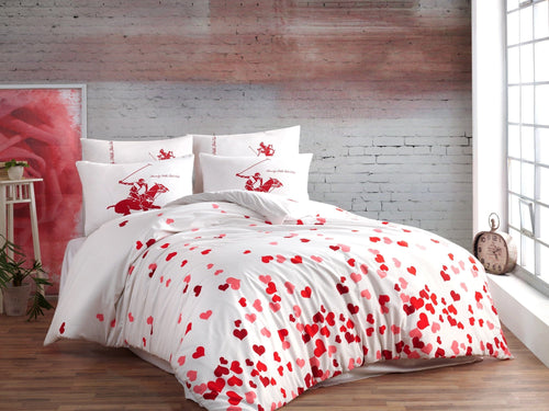Asir Biancheria Da Letto Ranforce di cotone Beverly Hills Polo Club BHPC 043 Rosa, 200 x 220 cm