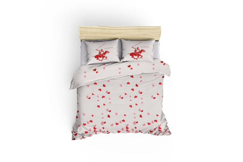 Asir Biancheria Da Letto Ranforce di cotone Beverly Hills Polo Club BHPC 043 Rosa, 200 x 220 cm