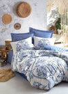 Asir Biancheria Da Letto Ranforce di cotone Egina Blu, 200 x 220 cm