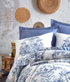 Asir Biancheria Da Letto Ranforce di cotone Egina Blu, 200 x 220 cm