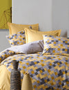 Asir Biancheria Da Letto Ranforce di cotone Elon Giallo, 200 x 220 cm