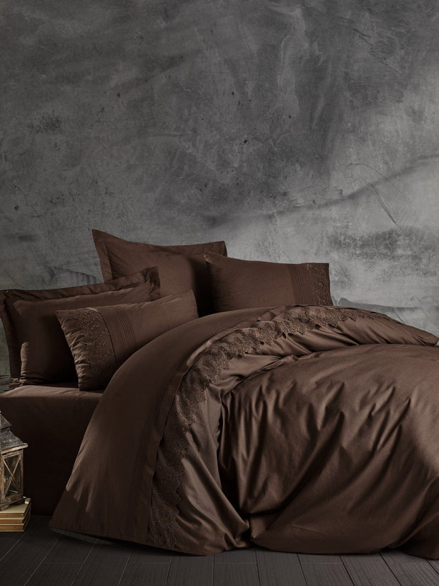 Asir Biancheria Da Letto Ranforce di cotone Enzo Marrone, 200 x 220 cm