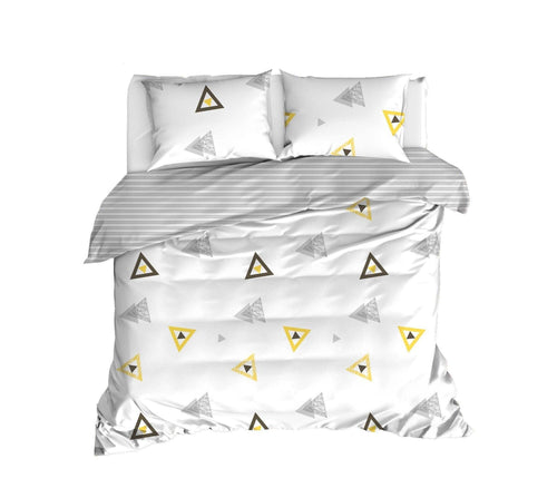 Asir Biancheria Da Letto Ranforce di cotone Erois Bianco, 200 x 220 cm