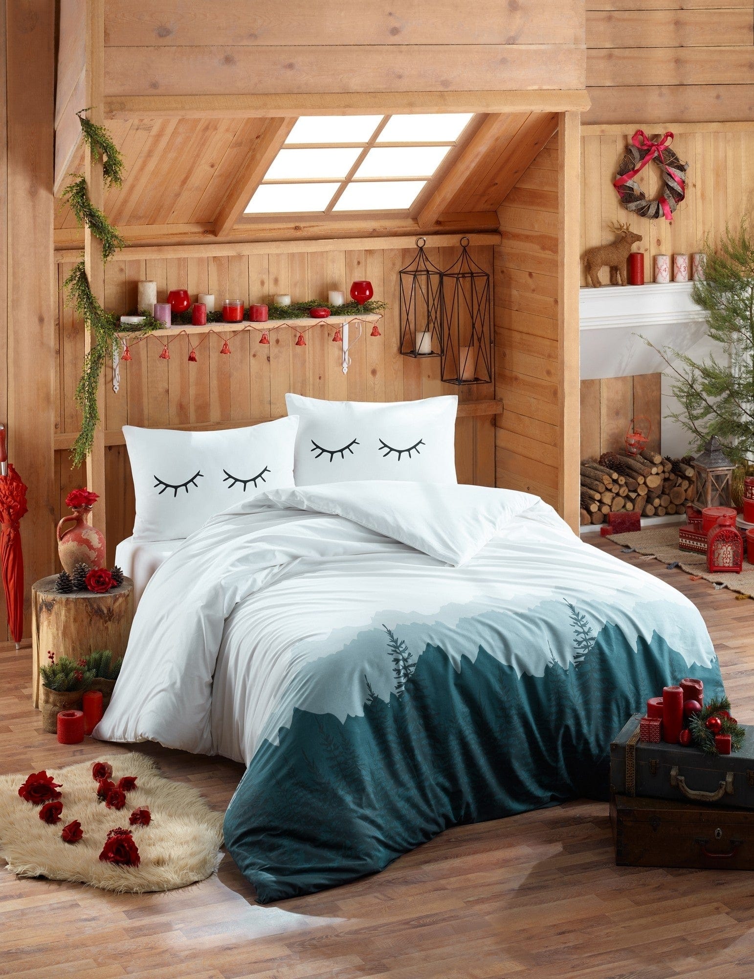 Asir Biancheria Da Letto Ranforce di cotone Eyelash Bianco, 200 x 220 cm