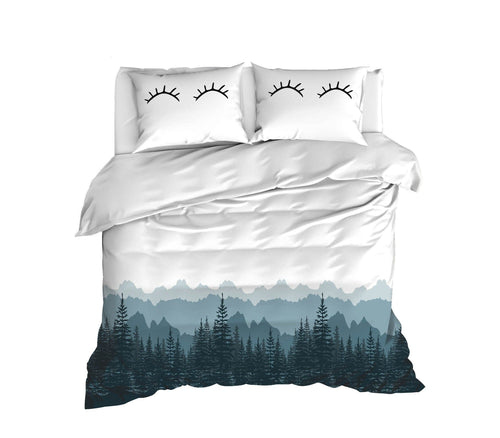 Asir Biancheria Da Letto Ranforce di cotone Eyelash Bianco, 200 x 220 cm