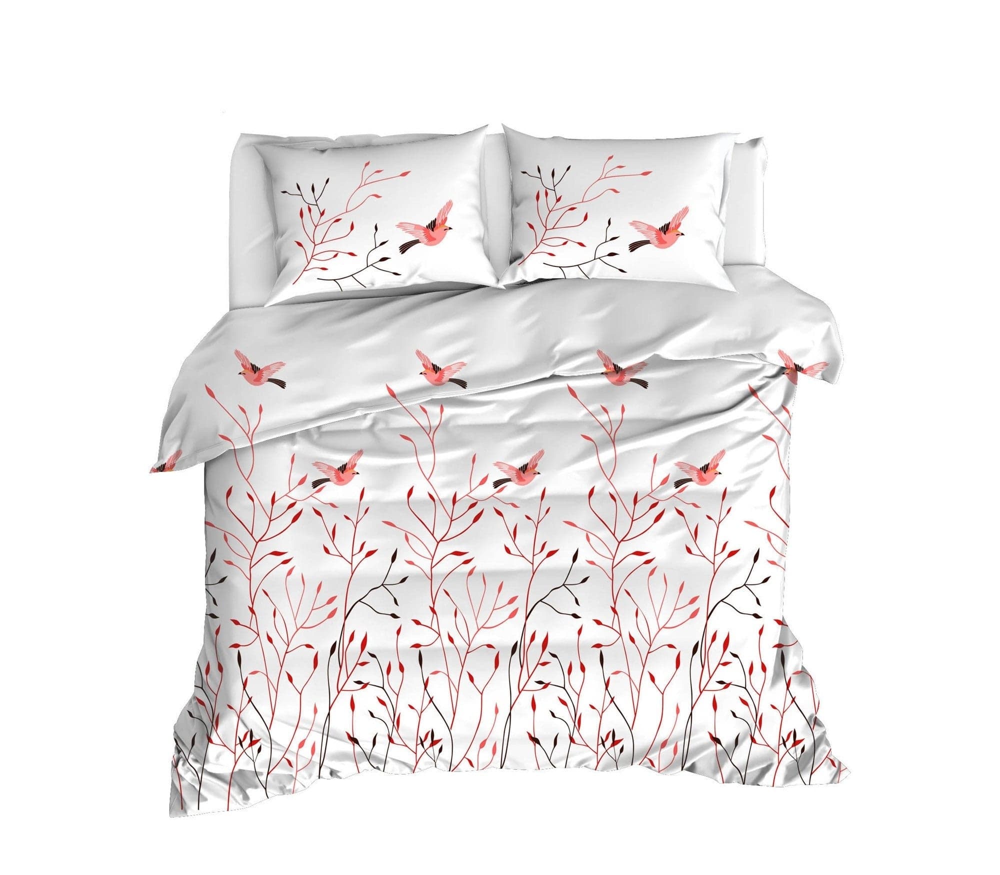 Asir Biancheria Da Letto Ranforce di cotone Fidella Bianco, 200 x 220 cm