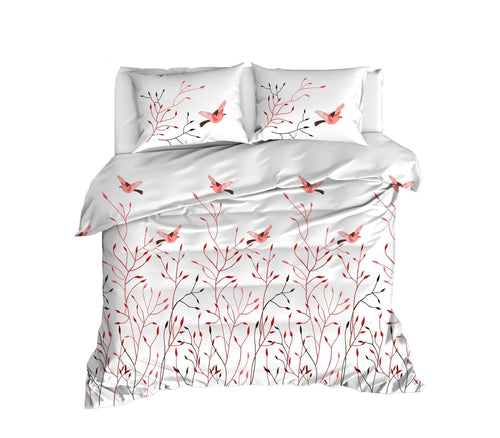 Asir Biancheria Da Letto Ranforce di cotone Fidella Bianco, 200 x 220 cm
