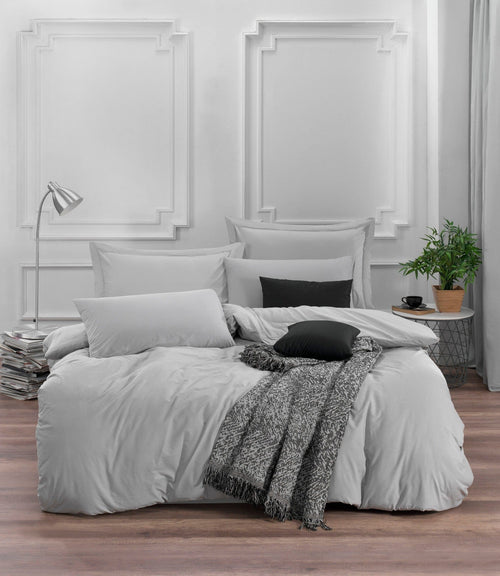 Biancheria Da Letto Ranforce di cotone Fresh Grigio, 200 x 220 cm