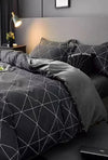 Hillkar Global Biancheria Da Letto Ranforce di cotone Geometric Grigio, 200 x 220 cm