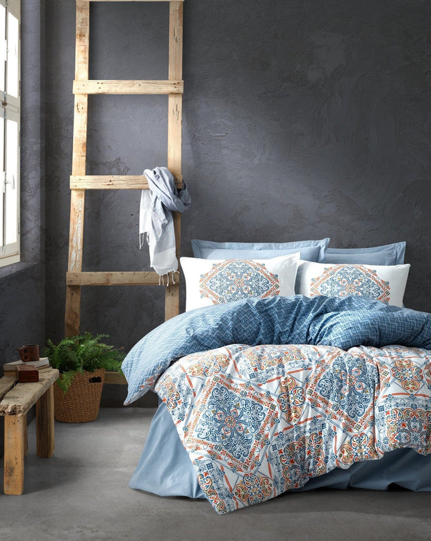 Asir Biancheria Da Letto Ranforce di cotone Grande Multicolore, 200 x 220 cm