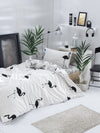 Asir Biancheria Da Letto Ranforce di cotone Hope Bianco e Nero, 160 x 220 cm