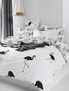 Asir Biancheria Da Letto Ranforce di cotone Hope Bianco e Nero, 201 x 220 cm