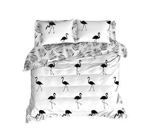 Asir Biancheria Da Letto Ranforce di cotone Hope Bianco e Nero, 201 x 220 cm