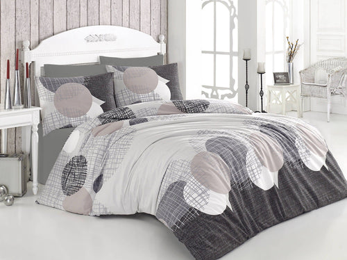 Asir Biancheria Da Letto Ranforce di cotone Jadore Beige, 200 x 220 cm