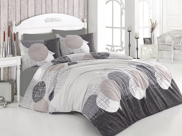 Asir Biancheria Da Letto Ranforce di cotone Jadore Beige, 200 x 220 cm