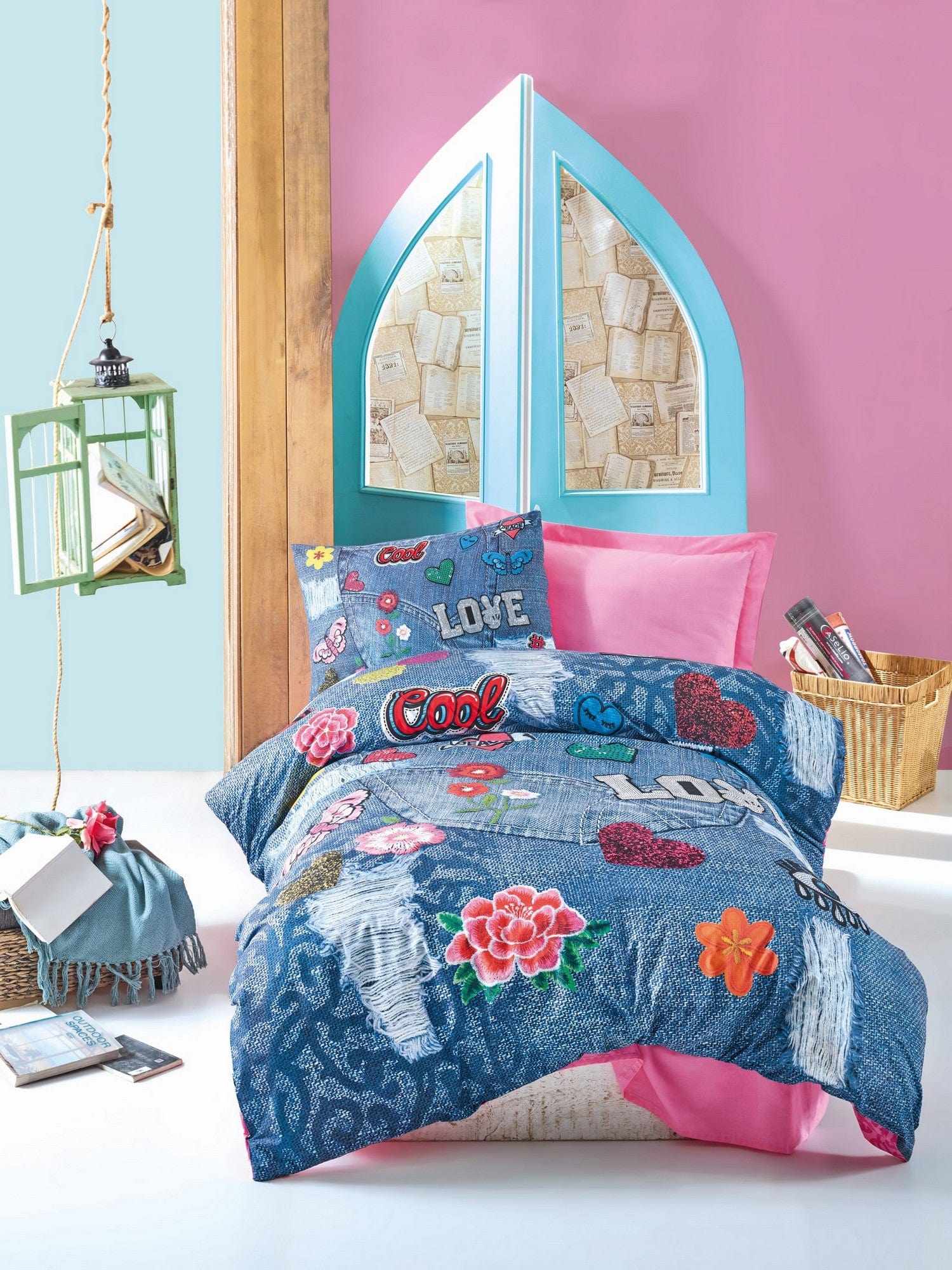 Asir Biancheria Da Letto Ranforce di cotone Kelly Multicolore, 160 x 220 cm