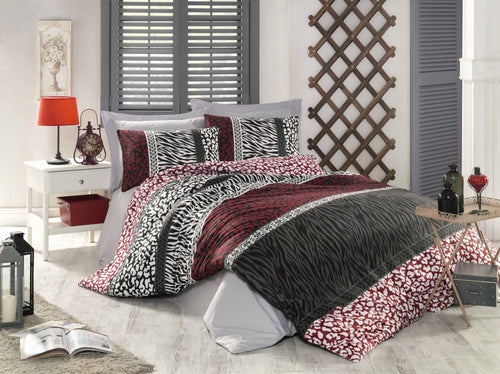 Asir Biancheria Da Letto Ranforce di cotone Leopard Multicolore, 202 x 220 cm