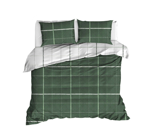 Asir Biancheria Da Letto Ranforce di cotone Maya Verde, 200 x 220 cm