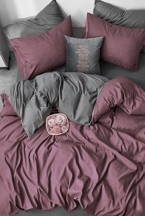 Hillkar Global Biancheria Da Letto Ranforce di cotone Modern Violetto, 200 x 220 cm