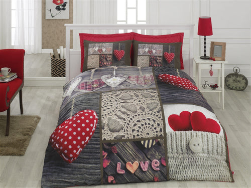 Asir Biancheria Da Letto Ranforce di cotone Nina Multicolore, 200 x 220 cm