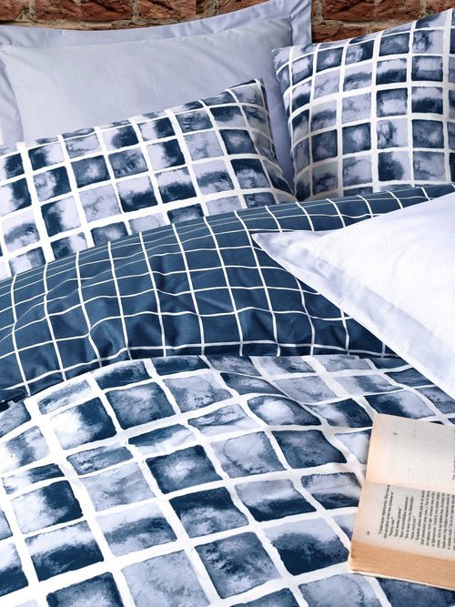 Asir Biancheria Da Letto Ranforce di cotone Palo Blu, 200 x 220 cm