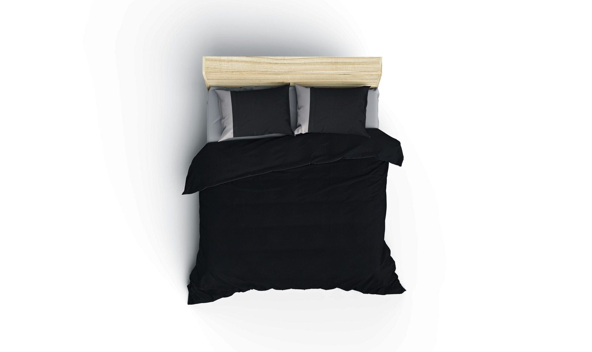 Asir Biancheria Da Letto Ranforce di cotone Plain 694 Nero, 200 x 220 cm