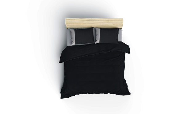 Asir Biancheria Da Letto Ranforce di cotone Plain 694 Nero, 200 x 220 cm