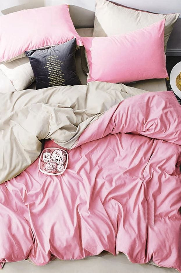 Hillkar Global Biancheria Da Letto Ranforce di cotone Powder Rosa, 200 x 220 cm
