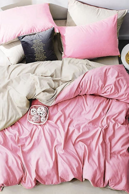 Hillkar Global Biancheria Da Letto Ranforce di cotone Powder Rosa, 200 x 220 cm