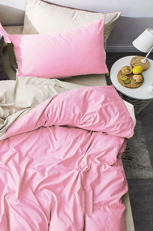 Hillkar Global Biancheria Da Letto Ranforce di cotone Powder Rosa, 200 x 220 cm