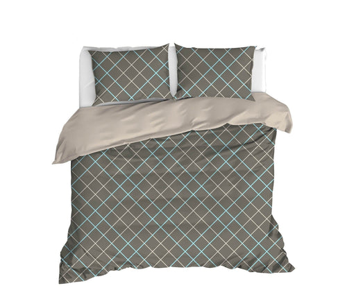Asir Biancheria Da Letto Ranforce di cotone Ride Marrone, 200 x 220 cm