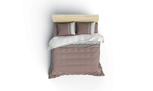 Biancheria Da Letto Ranforce di cotone Rosinda Beige, 200 x 220 cm (1)
