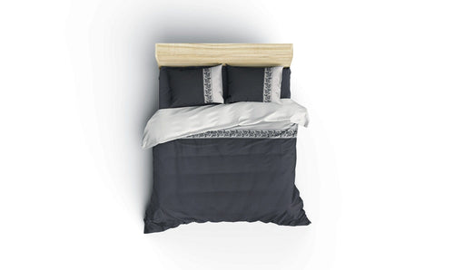 Biancheria Da Letto Ranforce di cotone Rosinda Grigio, 200 x 220 cm (1)