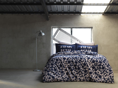 Asir Biancheria Da Letto Ranforce di cotone Royal Blu, 200 x 220 cm