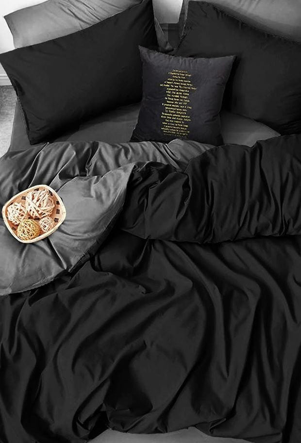 Hillkar Global Biancheria Da Letto Ranforce di cotone Shades Grigio, 160 x 220 cm