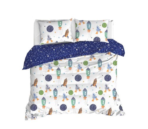 Asir Biancheria Da Letto Ranforce di cotone Spacex Multicolore, 200 x 220 cm