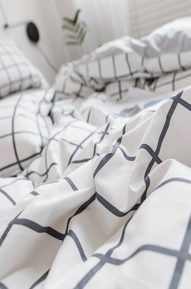 Hillkar Global Biancheria Da Letto Ranforce di cotone Square Grigio, 200 x 220 cm