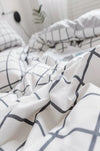 Hillkar Global Biancheria Da Letto Ranforce di cotone Square Grigio, 200 x 220 cm