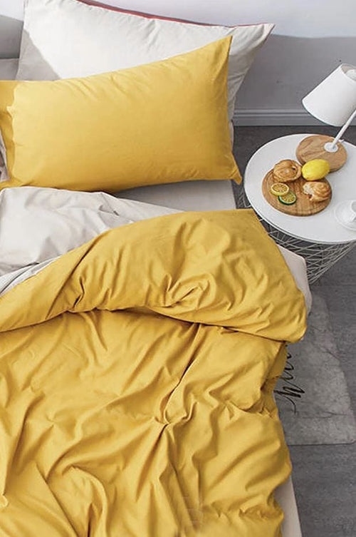 Hillkar Global Biancheria Da Letto Ranforce di cotone Sunshine Giallo, 200 x 220 cm