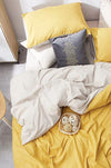 Hillkar Global Biancheria Da Letto Ranforce di cotone Sunshine Giallo, 200 x 220 cm
