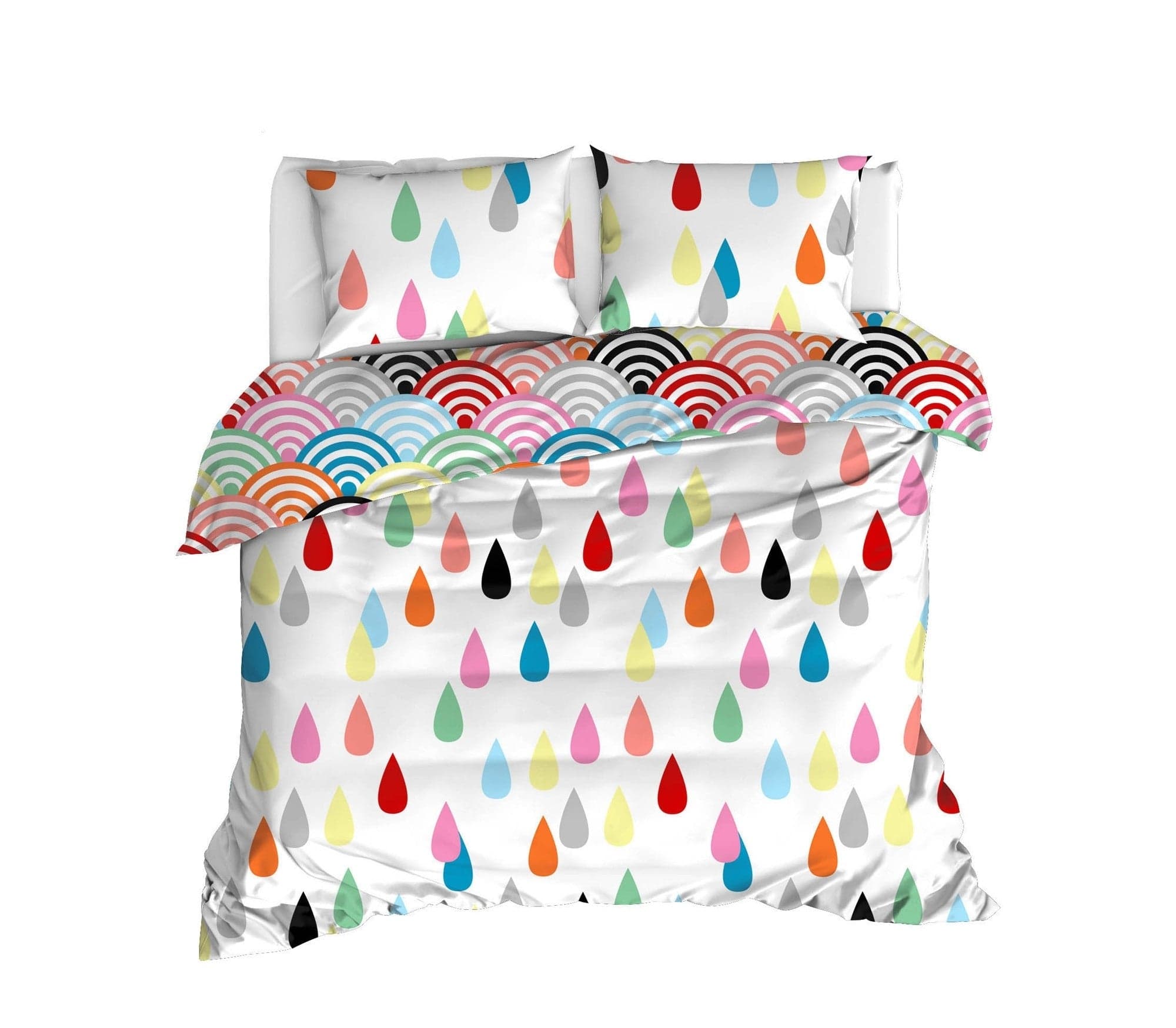 Asir Biancheria Da Letto Ranforce di cotone Vendula Multicolore, 200 x 220 cm
