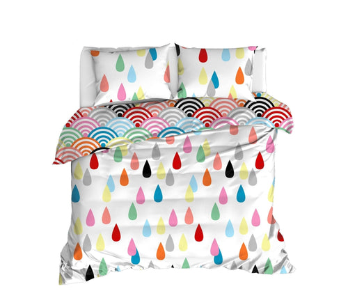 Asir Biancheria Da Letto Ranforce di cotone Vendula Multicolore, 200 x 220 cm